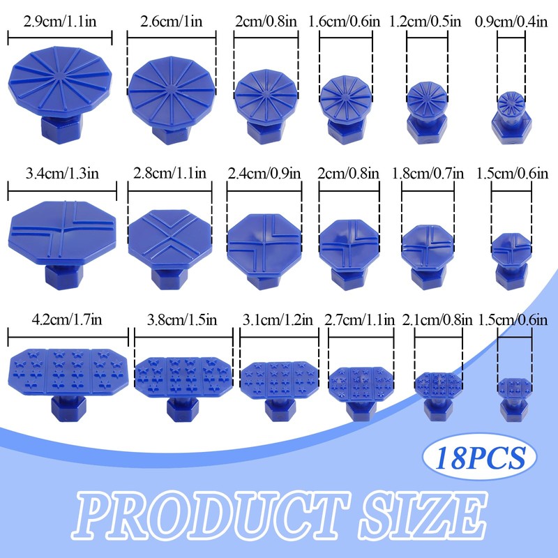 18 PCS Car Dent Puller Kit, Paintless Dent Repair Tools,