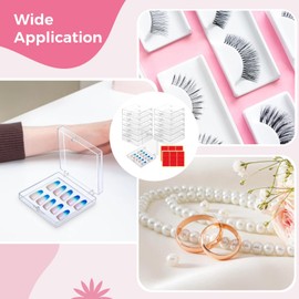 30 PCS Press on Nail Storage Boxes, Clear Nail Container with Double-Sided Tape, Acrylic Artificial Nail Display Box, Transparent Acrylic Nail Organizer Case, Small Acrylic Box for Nail Salon