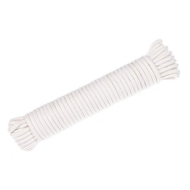 GOLBERG G Polyester Clothesline (3/16 Inch, 50 Feet, White) - Low Stretch Dye Free - All Purpose Laundry Line