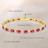 FANCIME Tennis Bracelet Women's 14K Gold-Plated Gemstone Tennis Bracelet 925
