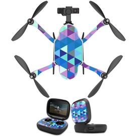 MightySkins Skin Compatible with GoPro Karma Drone Headphones wrap Cover Sticker Skins Purple Kaleidoscope