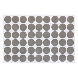 Mini Skater 0.83”Adhesive Screw Hole Stickers 1 Sheet 54Pcs PVC Cover Caps Dust-Proof Furniture Stickers for Wall Cabinets Desk Screws (Gray)
