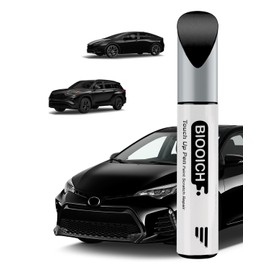 BIOOICH Touch Up Paint Pen Exact Color Match Car Chip and Scratch Repair (for Toyota, Attitude/Midnight Black Metallic(218))
