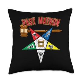 OES Past Matron Vintage Order of Eastern Star Thanksgiving Throw Pillow
