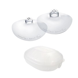Mamivac Nipple Shield, Cherry Shape Size M, 22mm 2 pack with storage case