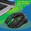 CHONCHOW - mouse inalámbrico para juegos con retroiluminación RGB, recargable,