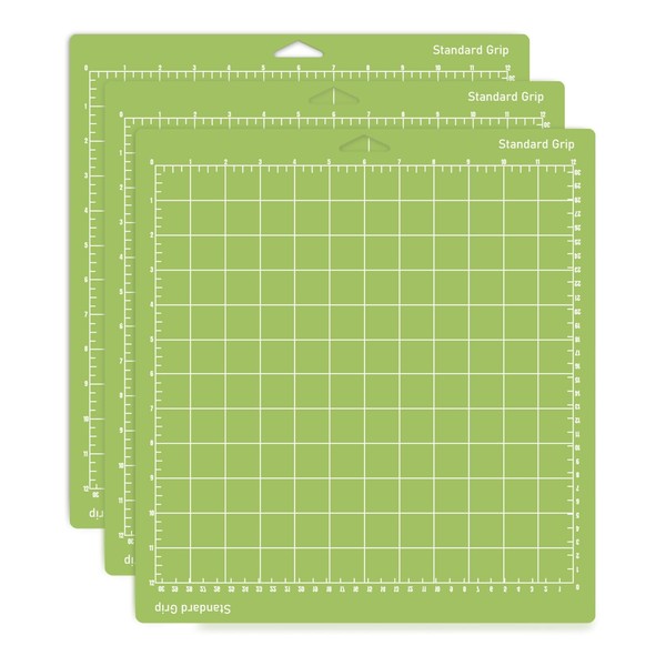 [3 Pack] Standard Grip Cutting Mat (12x12 Inch) for Cricut