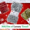 VFM - Christmas Tinsel Decorations for Christmas Tree (Silver)