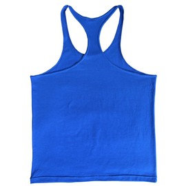 Muscle Alive Mens Bodybuilding Stringer Tank Tops Cotton Racerback Size XL Blue