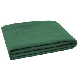 ZOLLNER Cuddly Blanket 130 x 170 cm Cuddly and Durable Fleece Blanket Washable up to 95 °C High-Quality Edging Band Anti-Static Polyester in Dark Green Oeko Tex® Certified