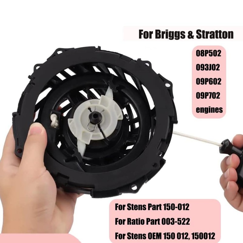 Nicoone Pull Starter for Briggs & Stratton Lawnmower 08P502,093J02,09P602 and