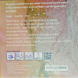 Shower Steamers - Variety Pack Of 9 Shower Bombs with Essential Oils ZESTY CITRUS (9 pack)