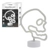 Xtreme Skull Neon Sign, White LED Skull Tabletop Sign with
