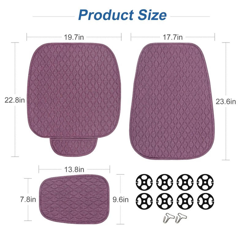 1 Pack Linen Car Seat Cover Front Seat Covers Soft