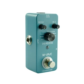 Nurdo Digital Reverb Guitar Effect Pedal 9 Reverb Types Decay&Mix Control True Bypass Full Metal Shell