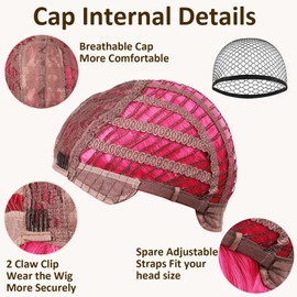 VCAY Bob Wig, 12 Inch Short Bob Cosplay Wig, Heat Resistant Glueless Wig with Adjustable Straps Wigs for Women with Wig Cap and Sunglass