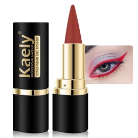evpct 1Pcs Red Gel Eyeliner Pencil Eye Black Face Paint Stick Makeup Set Waterproof Matte Cream Crayon Eyeliner Pencil Set Cat Eye Liners Eyeshadow Guide delineador de ojos contra el agua