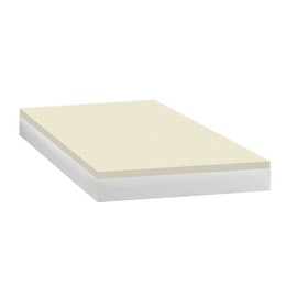 Spring Solution 2-inch Foam Bedding Topper with Orthopedic Support | High-Density Mattress Toppers Provides Support for Back and Lower-Back, Breathable, Soft and Relaxing Bed Top Padding, Full, White