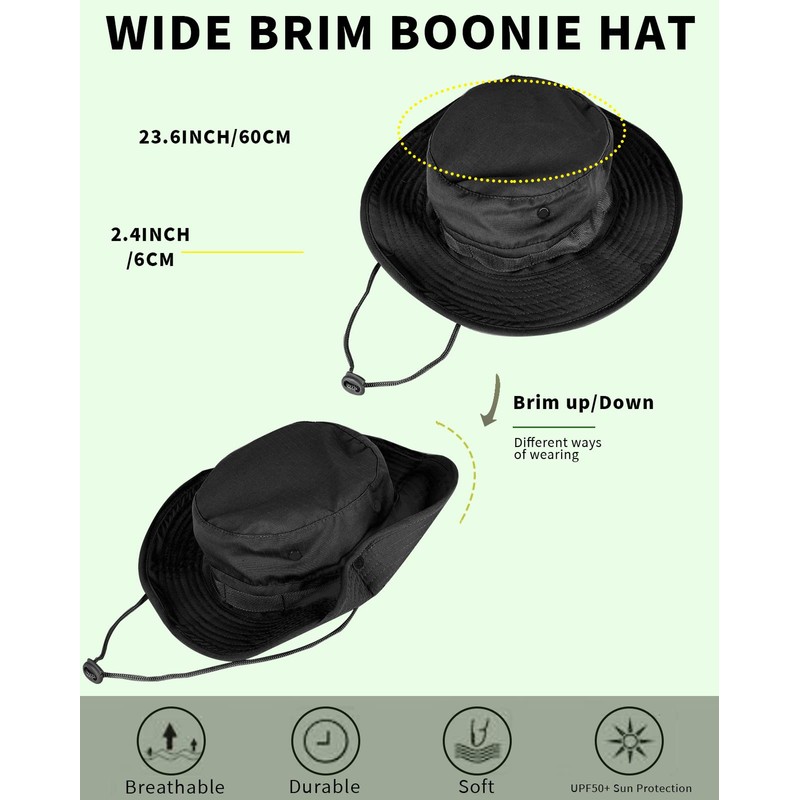 Sun Hats for Men Women Bucket Hat UPF 50+ Boonie