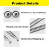 (380 Pcs) #8×5/8"" Self-Drilling Screws,410 Stainless Steel Flat Head Sheet