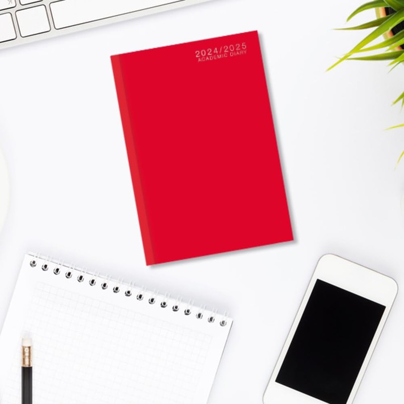 1ABOVE-2024-2025 A5 Mid-Year Academic Week to View Diary Planner Hardback