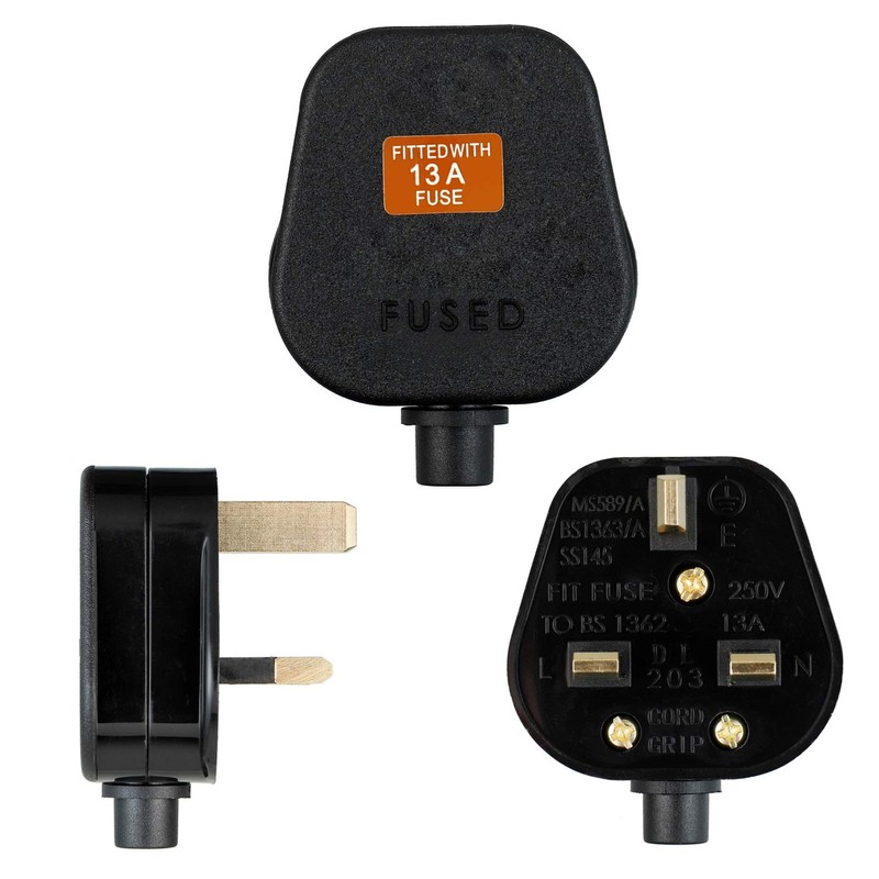 HUAREW 2 x 13A Fused Mains Plug with Cable Handle