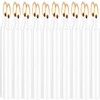 White Taper Candle 20 Bulk, Unscented Dripless Chimes Candle, H