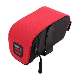 Lazimin Bicycle Bag, Bicycle Rear Saddle, Bicycle Storage, Saddle Bag Bike Under for Mountain Road Bike (Red)