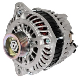 SCITOO Alternator Fit for Nissan 350Z 07-09, 370Z 09-10 & for Infiniti M35 09-10, Q50 14-15, Q70 14-19, 3.5L 3.7L- 12V 150Amp CW 7-Groove Clutch Pulley, Replace OE# 11340