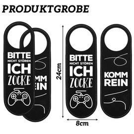 Bitte Nicht Stören Ich Zocke - PU Leather Material Gaming Accessories Room Decoration Gamer Gift Teenager Boy