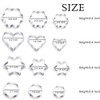 Cookie Cutter,Heart Star Circle Flower Shaped Stainless Steel Cookie Cutter