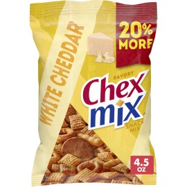 Chex Mix Savory White Cheddar Snack Mix, Crunchy & Flavorful Party Snack, 4.5...