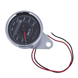 Keenso Motorcycle Speedometer, Universal Motorcycle Odometer Speedometer with Two-Colour LED Backlight for Motorcycle Rotating Interface of Mechanical Type