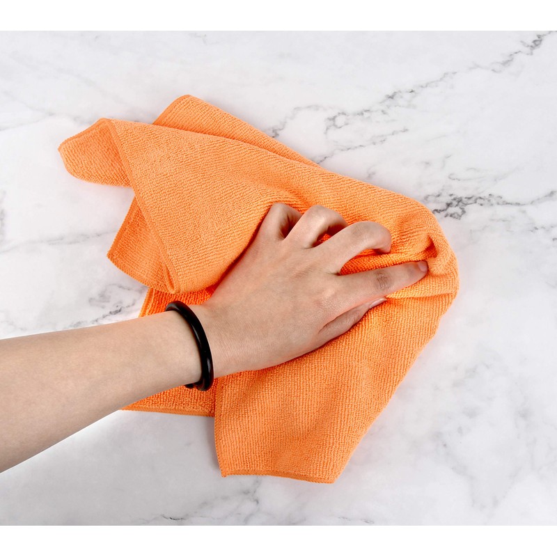 Dri Professional Extra-Thick Microfiber Cleaning Cloth 12 Pack Orange (16IN