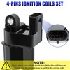 Set of 8 Round Ignition Coil Pack & Spark Plugs
