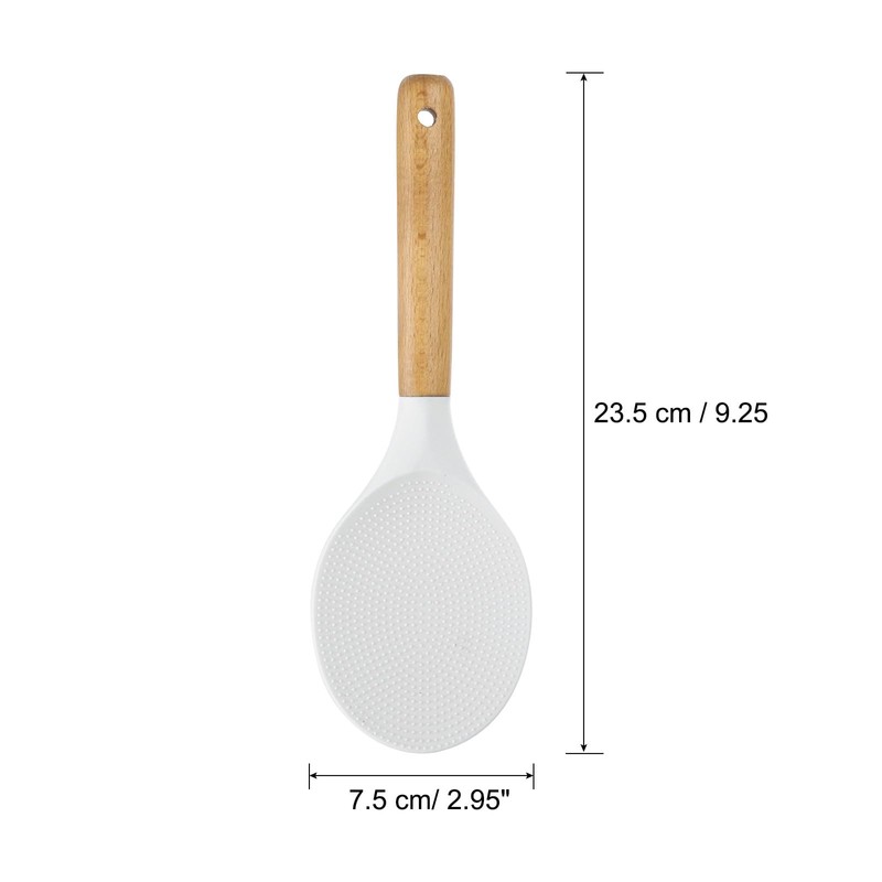 uxcell Silicone Rice Paddle Nonstick Rice Spoon Heat Resistant Round