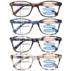 STASTEND 4 Pack Progressive Multifocus Reading Glasses for Women Men