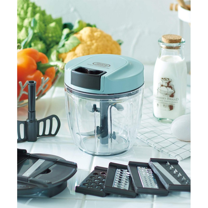 Toffy K-HC7-PA Multi-Handy Chopper (Pale Aqua) No Power Supply Required,