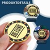 ZORVYN 3 Piece Poker Button Set in Case (Metal Coins),
