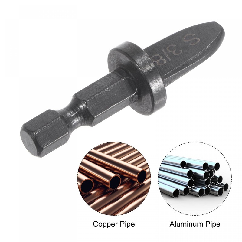 uxcell 3/8" Swaging Tool Drill 1/4" Hex Handle Repairing Flaring