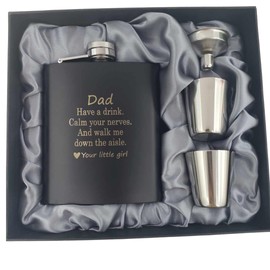 Father of the Bride Gifts from Daughter, Father of the Bride Gift Favorite Walk, Dad Wedding Day Gift Flask, Gifts for Father of the Bride from Bride, Dad Wedding Gift from Bride (your little girl)