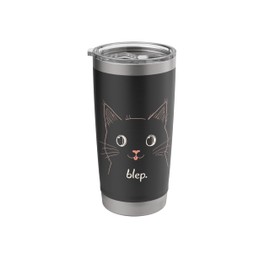 Blep. Minimalist cat motif Stainless Steel Insulated Tumbler