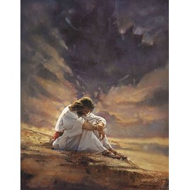 Ron DiCianni - IN THE WILDERNESS - Jesus Christ CANVAS 9" x 12" Christian Art