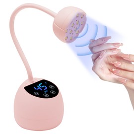 CGBE Mini UV Lamp for Nails with Smart Auto Sensor and LCD Display, 12 LED Beads Mini Nail Lamp for Gel Nails with 4 Modes, 36 W Portable Small Nail Dryer Suitable for Salon and Home