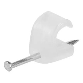 Grapa Para Cable Plano 0.5 X 1.9 Cm Transparente Thorsman                                                                                             