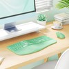 MEETION Ergonomic Keyboard Mouse Combo, Split Design Vertical Mouse Green