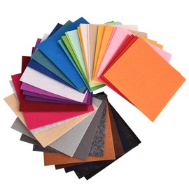 40pcs Felt Sheets for Crafts 4"x4" Felt Fabric Sheets DIY Color Felt Cloth Non-woven Felt Bag Hand-decorated Kindergarten Classroom Collage Felt Cloth