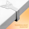 Pack of 10 Stainless Steel Butterfly Tablecloth Clips Silver Tablecloth