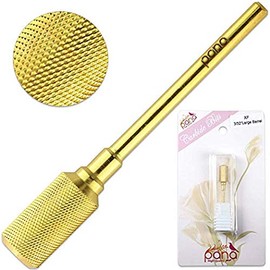 Beauticom Professional Pana Brand Large Dome Top Barrel Nail Carbide Bit 3/32" Shank Size for Manicure, Dremel, Buffing Nails (XF - EXTRA FINE, GOLD)
