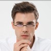 Hubeye 2 Pairs Mini Reading Glasses Ultra thin Metal Lightweight